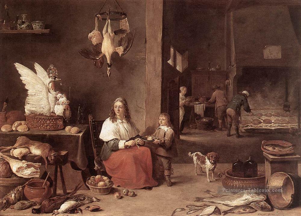 Scène de cuisine 1644 David Teniers le Jeune Peintures à l'huile